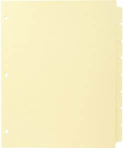 Business Source Mylar-reinforced Plain Tab Indexes