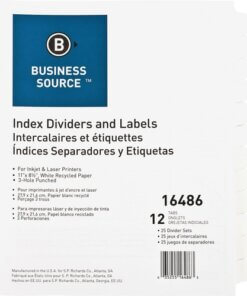 Business Source Customize 12-Tab Index Dividers