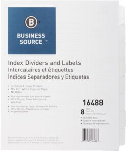 Business Source Unpunched Index Dividers Set