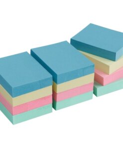 Business Source Premium Plain Pastel Adhesive Notes