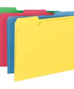 Business Source 1/3 Tab Cut Letter Recycled Top Tab File Folder