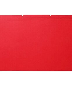 Red Business Source 1/3 Tab Cut Legal Recycled Fastener Folder