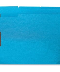 Blue Business Source 1/3 Tab Cut Letter Recycled Fastener Folder