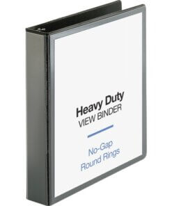 Black Business Source Premium Round Ring View Binder