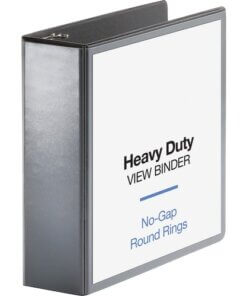 Black Business Source Locking D-Ring View Binder