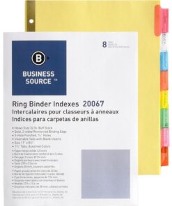 Business Source Reinforced Insertable Tab Indexes