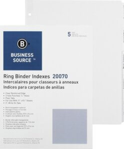 Business Source 3-Ring Plain Tab Indexes