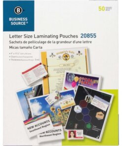 Business Source Letter Size Laminating Pouches