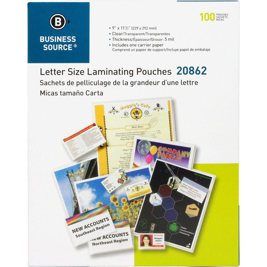 Business Source Laminating Pouches