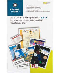 Business Source 3 mil Legal-Size Laminating Pouches