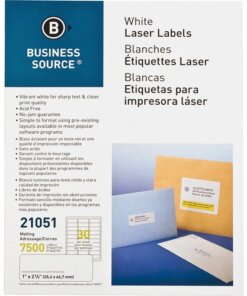 Business Source Bright White Premium-quality Address Labels