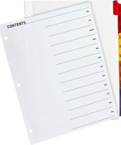 Business Source Jan-Dec Monthly Table of Contents Index Dividers