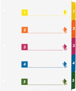 Business Source Color-coded Table of Contents/Tabs Index Dividers