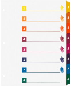Business Source Color-coded Table of Contents/Tabs Index Dividers
