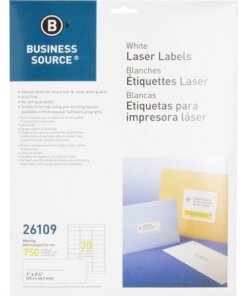 Business Source Bright White Premium-quality Address Labels