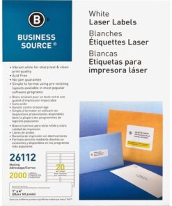 Business Source Bright White Premium-quality Address Labels
