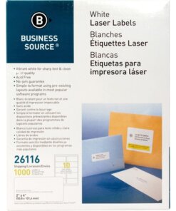 Business Source Bright White Premium-quality Shipping Labels