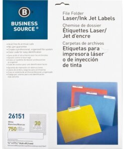 Business Source Laser/Inkjet Permanent File Folder Labels