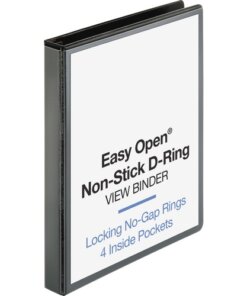 Black Business Source Locking D-Ring View Binder