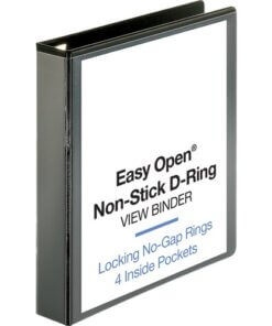 Black Business Source Locking D-Ring View Binder