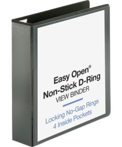 Black Business Source Locking D-Ring View Binder