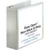 white Business Source Locking D-Ring View Binder