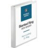 white Business Source Basic D-Ring View Binder