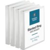 white Business Source Basic D-Ring View Binders