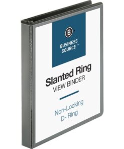 Black Business Source Basic D-Ring View Binders