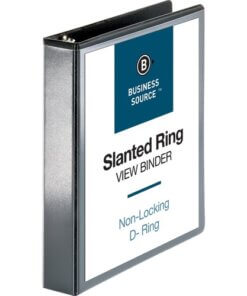 Black Business Source Basic D-Ring View Binders