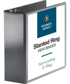 Black Business Source Basic D-Ring View Binders