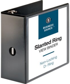 Black Business Source Basic D-Ring View Binders