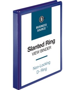 navy Business Source D-Ring View Binder
