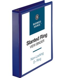 Navy Business Source D-Ring View Binder