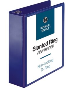 Navy Business Source D-Ring View Binder