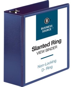 Navy Business Source D-Ring View Binder
