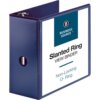 Navy Business Source D-Ring View Binder