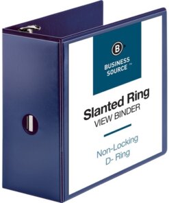 Navy Business Source D-Ring View Binder