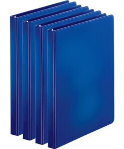 Dark blue Business Source Basic Round Ring Binders