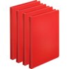Red Business Source Basic Round Ring Binders