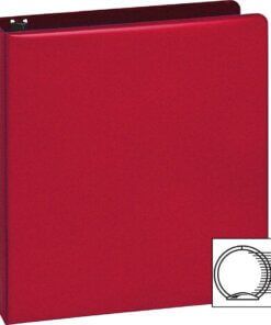 red Business Source Basic Round Ring Binders