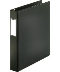 Business Source Basic Round Ring Binder w/Label Holder