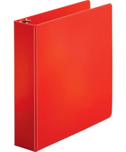 Red Business Source Basic Round Ring Binders