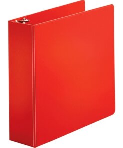 Red Business Source Basic Round Ring Binders