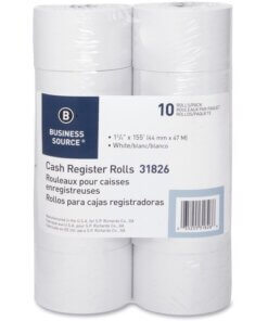 Business Source 1-Ply 155' Adding Machine Paper Rolls