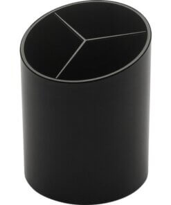 Business Source Large 3-Compartment Plastic Pencil Cup