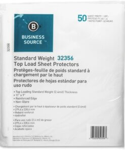 Business Source Nonglare Top-loading Sheet Protectors