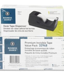 Business Source Invisible Tape Dispenser Value Pack