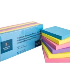 Business Source 3x3 Extreme Colors Adhesive Notes