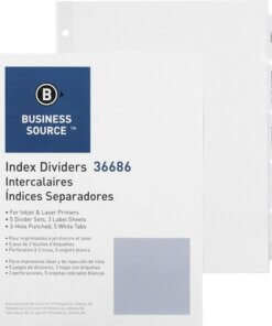Business Source Punched Tabbed Laser Index Dividers